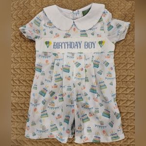 Smocked Birthday Boy Romper
